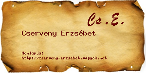 Cserveny Erzsébet névjegykártya