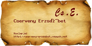 Cserveny Erzsébet névjegykártya